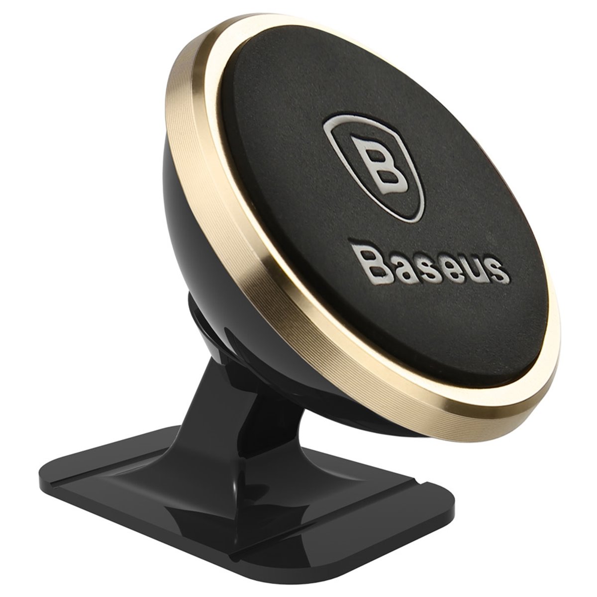 Baseus - Support voiture 360° (SUCX140015) - Poignée magnétique pour tableau de bord, pare-brise - Or de luxe