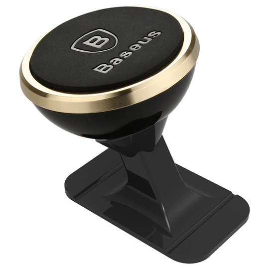 Baseus - Support voiture 360° (SUCX140015) - Poignée magnétique pour tableau de bord, pare-brise - Or de luxe