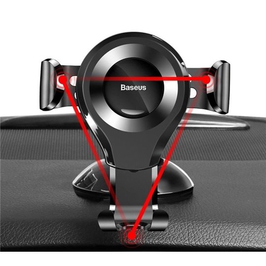 Baseus - Support voiture Osculum (SUYL-XP01) - Gravity Grip pour tableau de bord, pare-brise - Noir