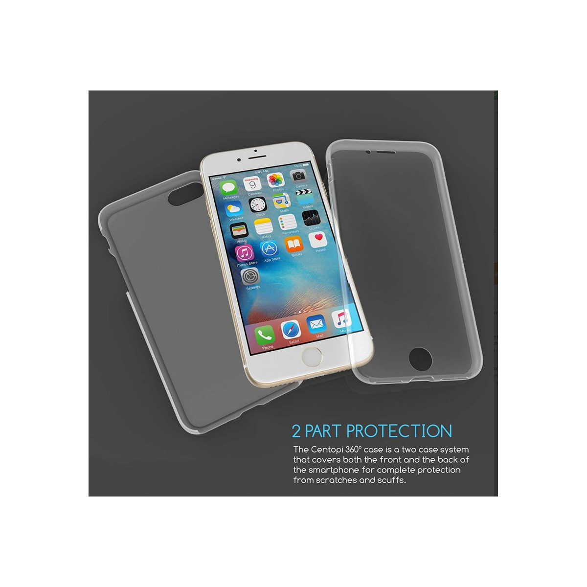 Coque 360° entièrement en silicone + verre pour IPhone 5G